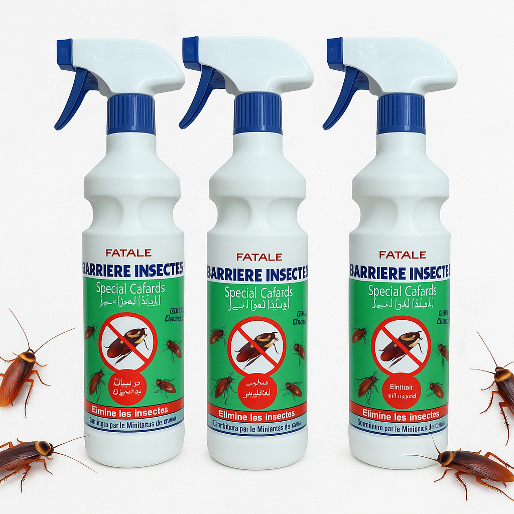 Lot de 3 Barrière insectes - Anti cafards - 400ML