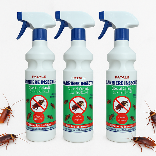 Lot de 3 Barrière insectes - Anti cafards - 400ML