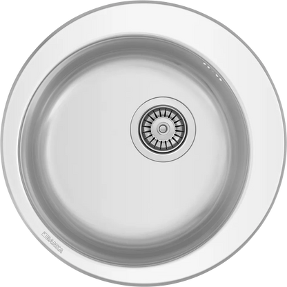 Évier Inox Ø 480 mm - 1 Cuve Ovale Encastrable | Banka Sinks - SQES