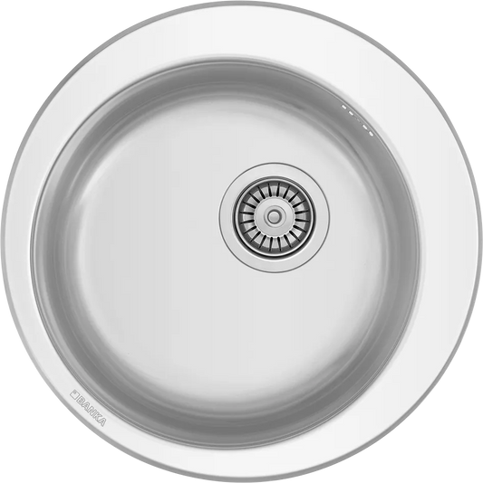 Évier Inox Ø 480 mm - 1 Cuve Ovale Encastrable | Banka Sinks - SQES