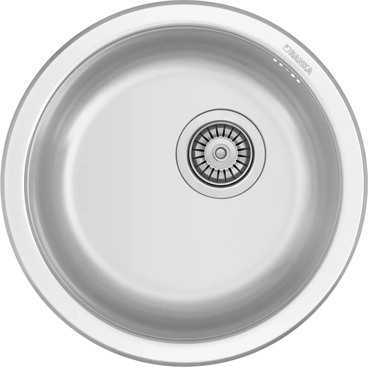 Evier Inox Ø 450 mm - 1 Cuve Ronde Encastrable | Banka Sinks - SQES