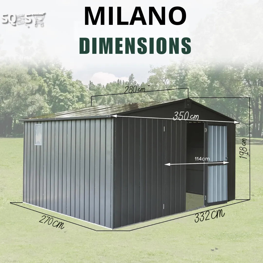 MILANO Abri de rangement d'extérieur métallique - SQES