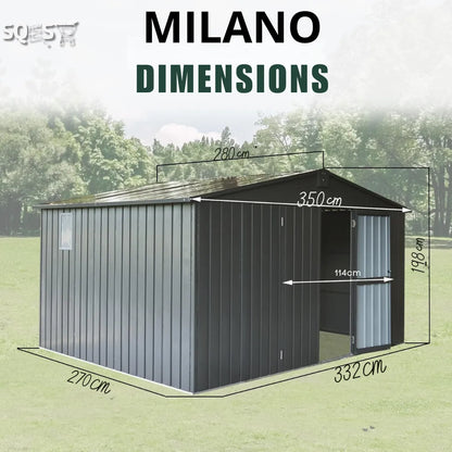 MILANO Abri de rangement d'extérieur métallique - SQES