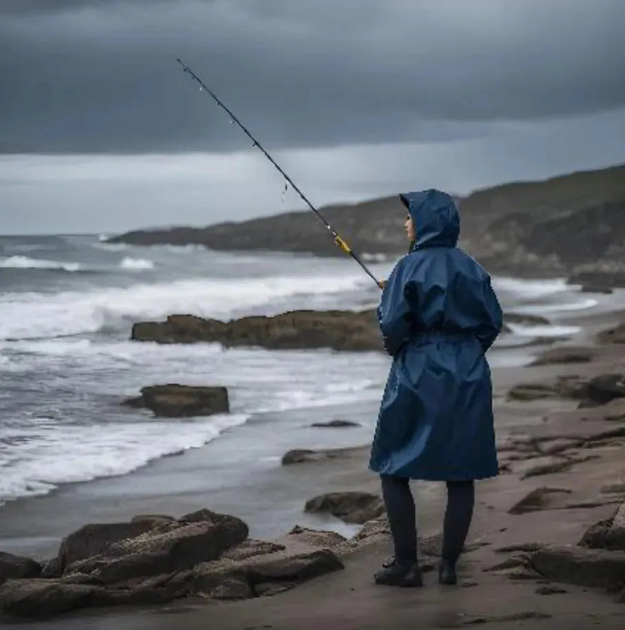 Manteau Imperméable Bleu Marine, Manteau de protection Anti Pluie XXL - SQES
