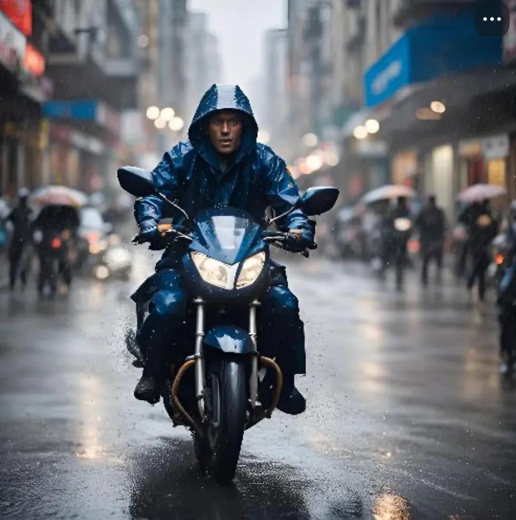 Manteau Imperméable Bleu Marine, Manteau de protection Anti Pluie XXL - SQES