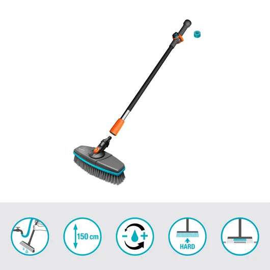 KIT DE LAVAGE AVEC BROSSE DURE CLEANSYSTEM GARDENA (18828-20)