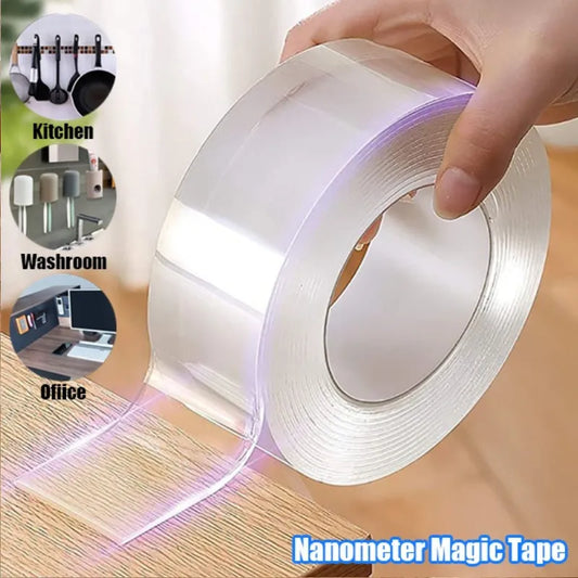Scotch Magique Transparent, Double Face 2mm x 5cm x 2m, Nano tape - SQES