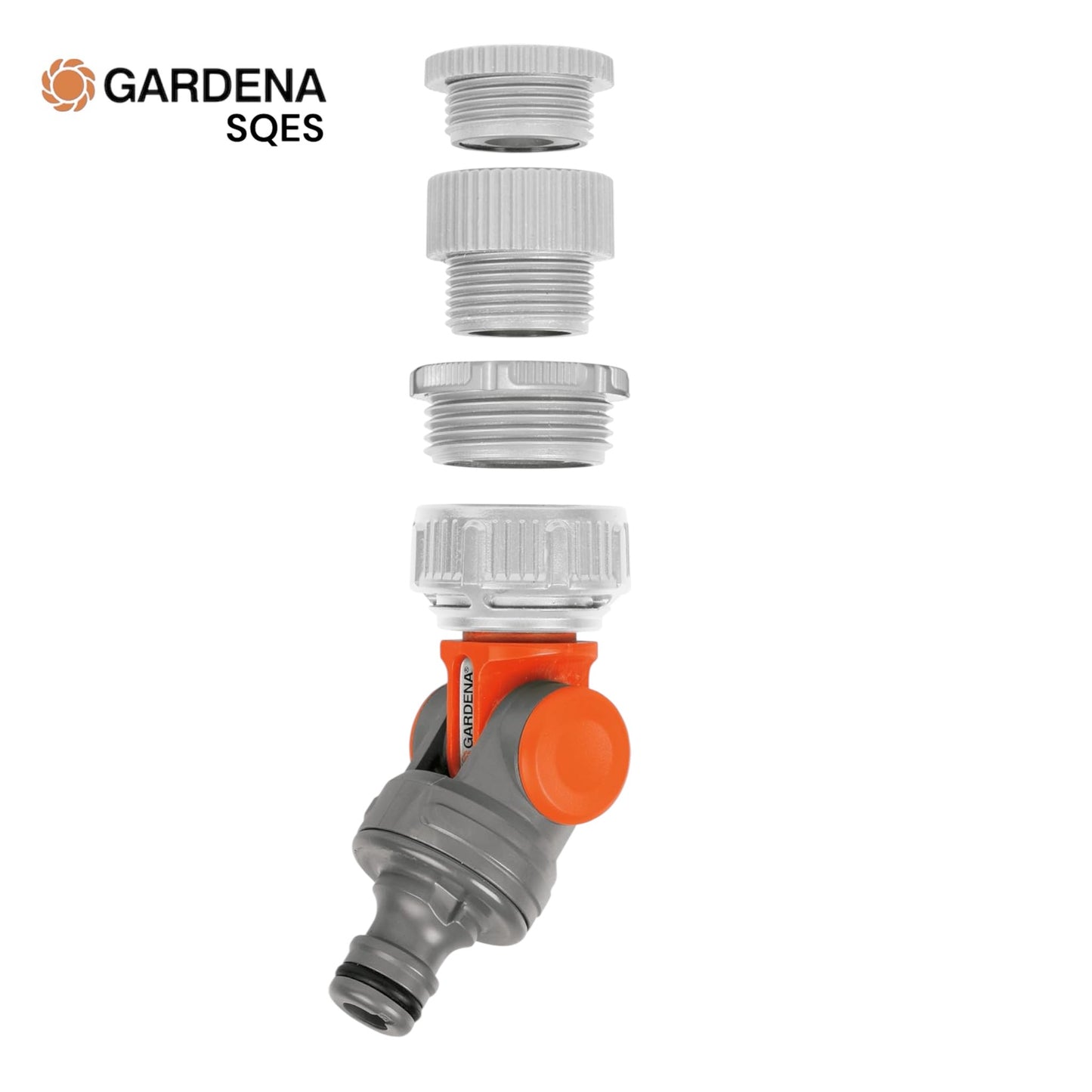 Nez de Robinet Coudé et Régulateur de Débit GARDENA