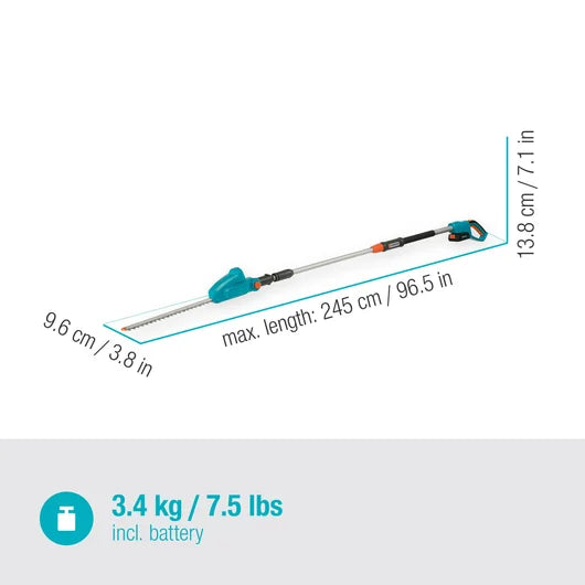 Taille-haie Télescopique THS 42/18V P4A Lame 42cm Batterie 2,5Ah Kit (14732-20) GARDENA