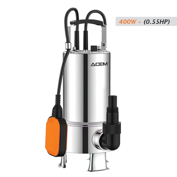 Pompe à Eau Vide Cave Immergée 0.55HP IP68 Inox ACEM IW 400MA-SW