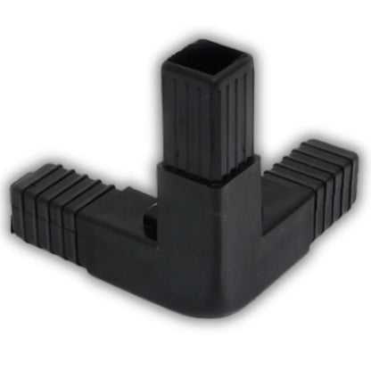Connecteur de tube carrée 25mm 3 voies Noir - lot 12pcs - SQES