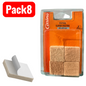 Patin feutre adhésif carré 28x28mm beige pack 8pcs antidérapant SQES