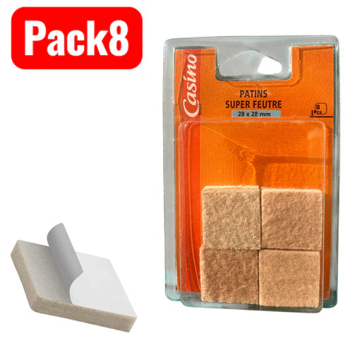 Pack 49 Patins Feutre Adhésifs Multi-Dimensions Antidérapants SQES