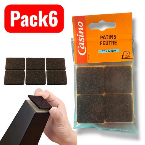 Pack 49 Patins Feutre Adhésifs Multi-Dimensions Antidérapants SQES