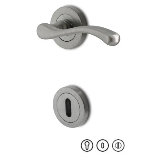 Poignée de Porte avec Rosace – Petra - Satine - SQES