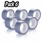 Ruban Adhésif Toilé Duct Tape Gris 10m x 5cm - Lot 6pcs
