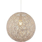 Lustre rond en forme de globe Ø38 -Plafonnier en Rotin Naturel - SQES