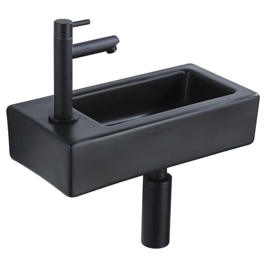 Plan vasque Acrylique Noir VITAL 40cmx26cm - DURA
