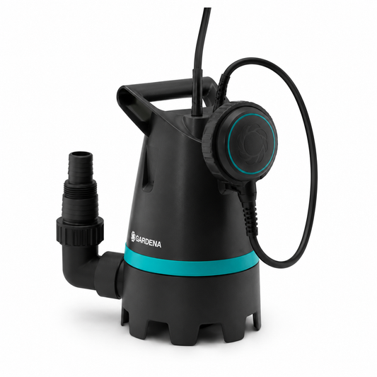 Pompe submersible GARDENA 9200 BASIC, 250W, 9200 l/h, profondeur 7m, câble 10m, IP X8. Drainage eaux chargées. Livraison Tunisie — SQES.