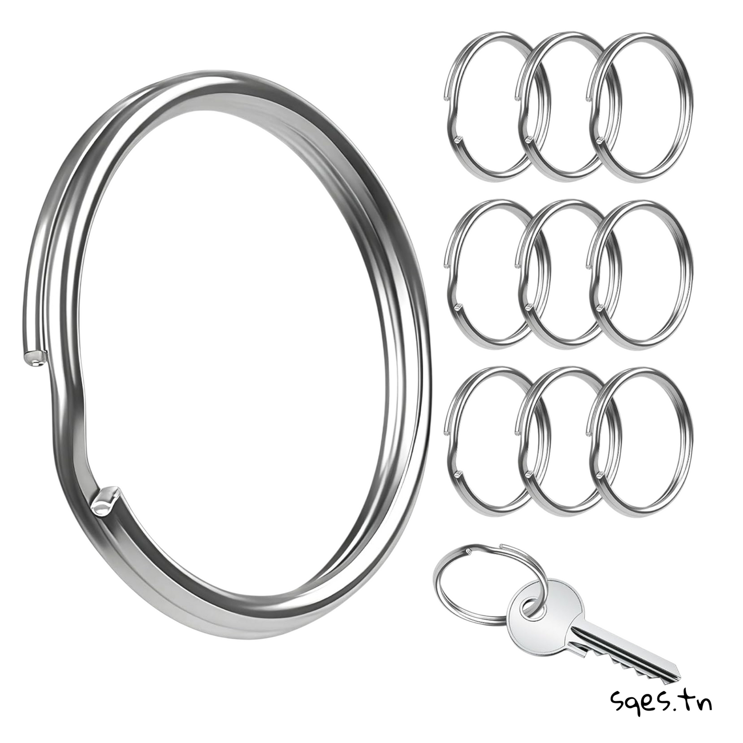 Porte-Clés Anneau - Lot de 20 pièces