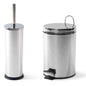 Poubelle avec pedale 3l - brosse wc - Inox - SQES