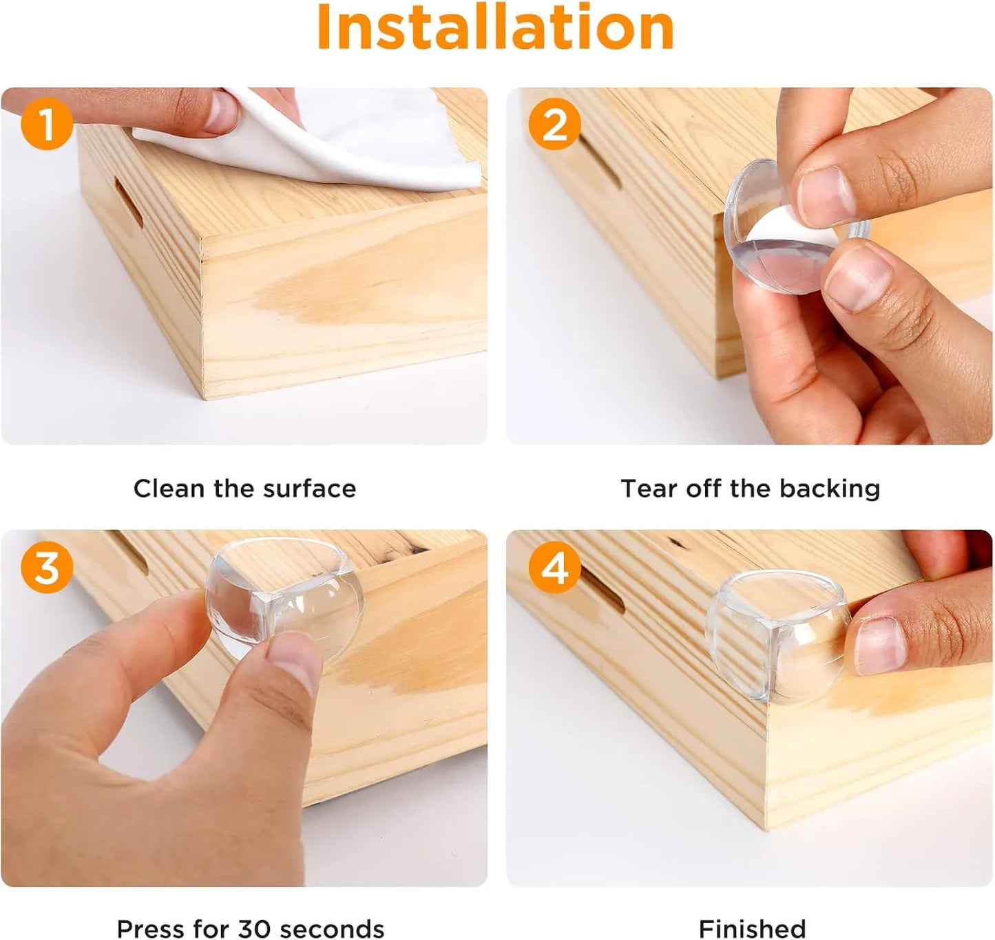 Lot de 4 Protège coin table - Sécurité enfants - Protection pour bébé - SQES