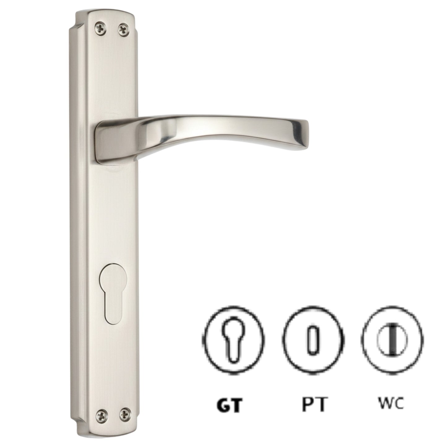 Rive bloc Poignée de porte KARTACA satiné