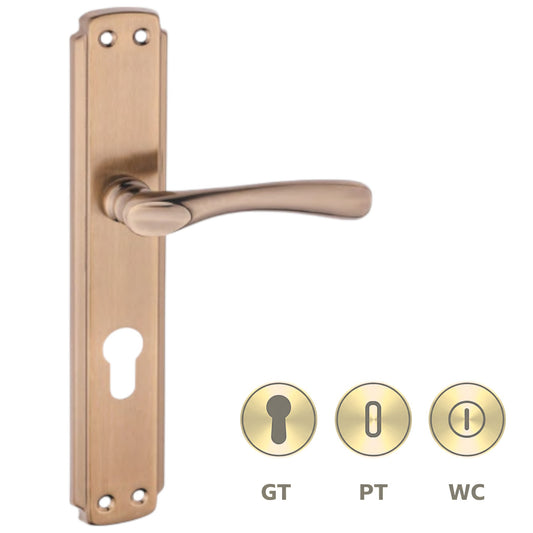 Rive bloc Poignée de porte KUMRU Bronze