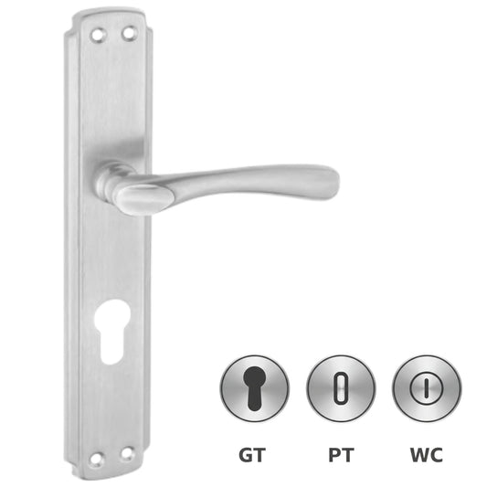 Rive bloc Poignée de porte KUMRU satiné