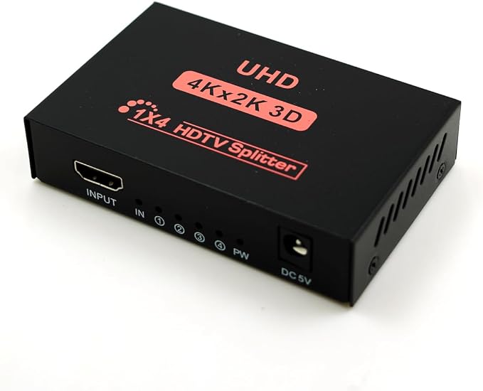 Répartiteur splitter HDMI 1 entrée 4 sorties 4K UHD 3D compatible TV moniteur vidéoprojecteur – SQES Ariana Menzah 8 Tunisie