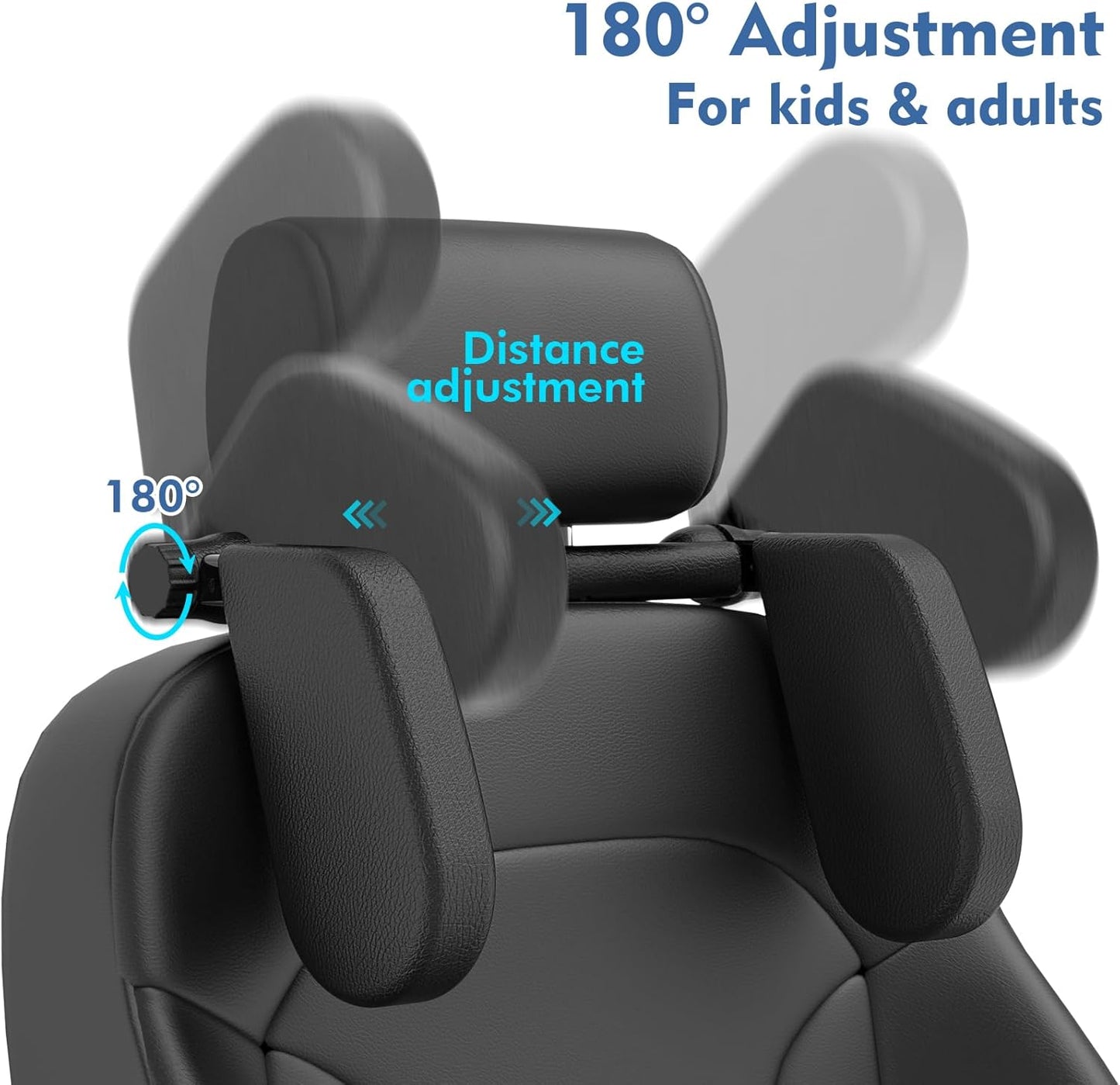 Repose-Tête Voiture Réglable 180° – Confort Enfants & Adultes