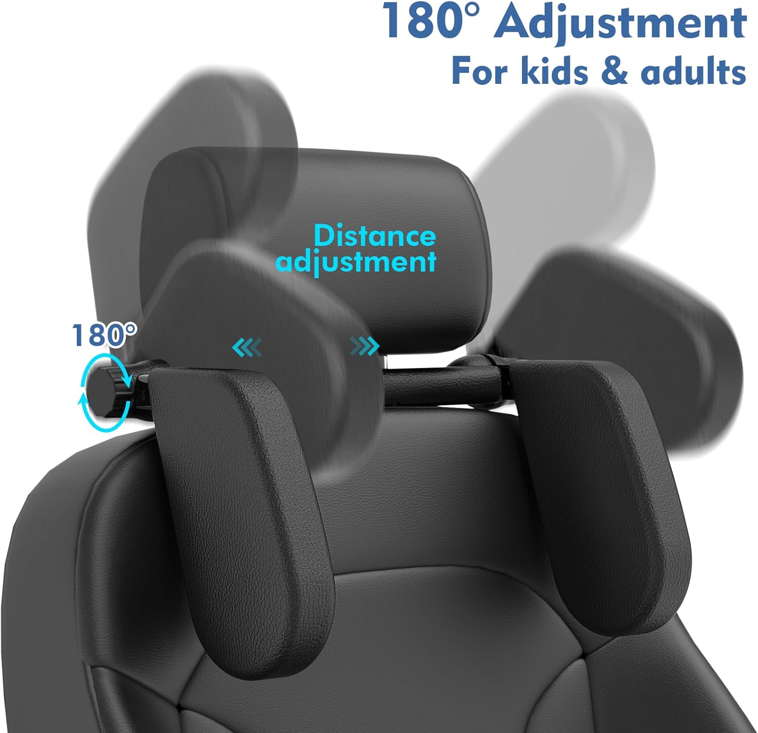 Repose-Tête Voiture Réglable 180° – Confort Enfants & Adultes