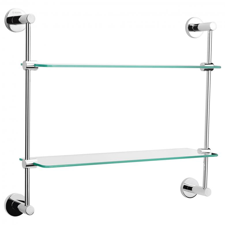 Tablette double en verre yasmine  - SOPAL