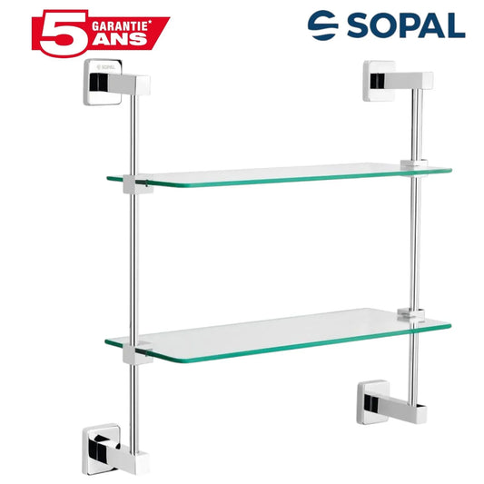 Tablette double en verre Ward - SOPAL SB47A04 - SQES