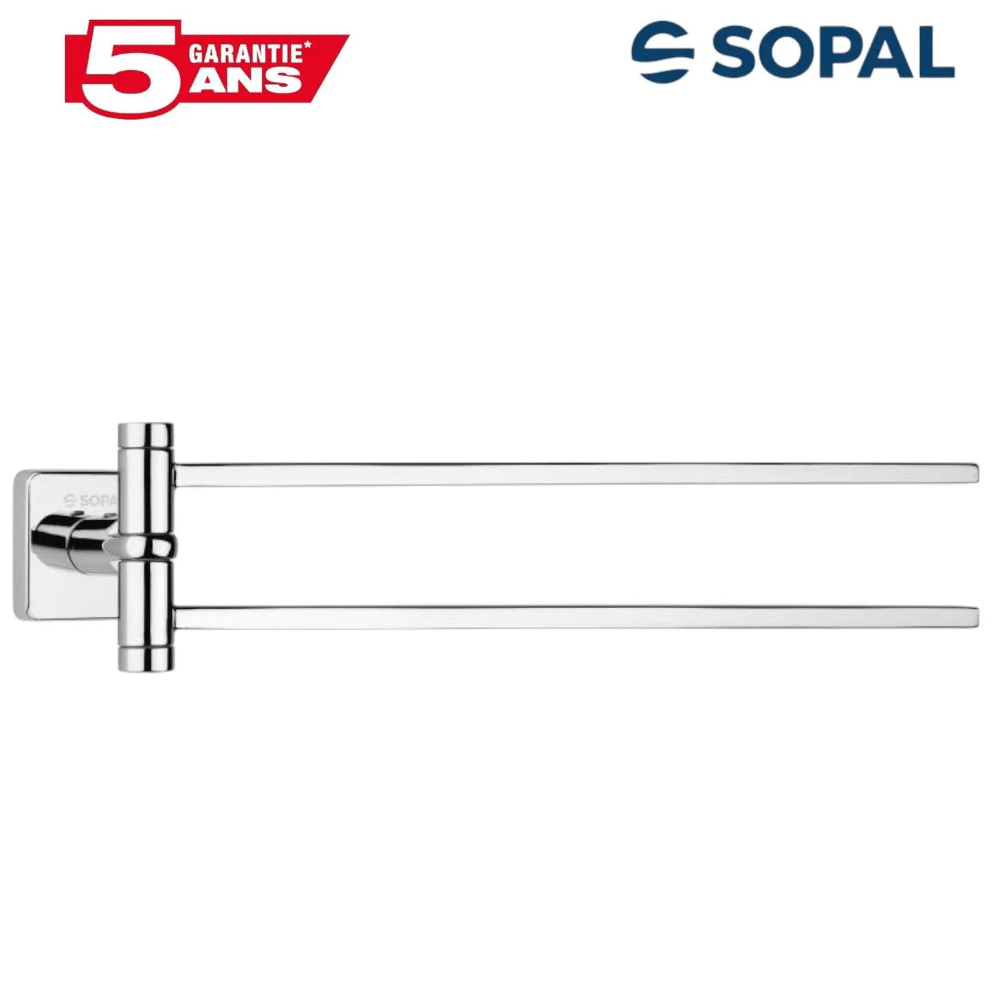 Porte serviette double mobile Ward - SOPAL SB74A04 - SQES