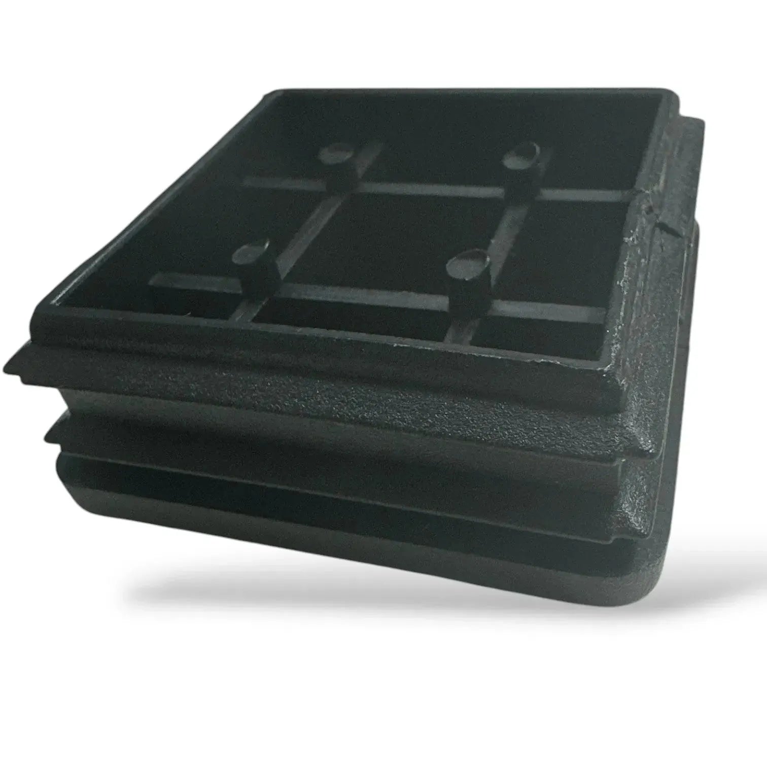 Embout Carré pour meuble - 20 bouchons tube 40mmx40mm NOIR - SQES
