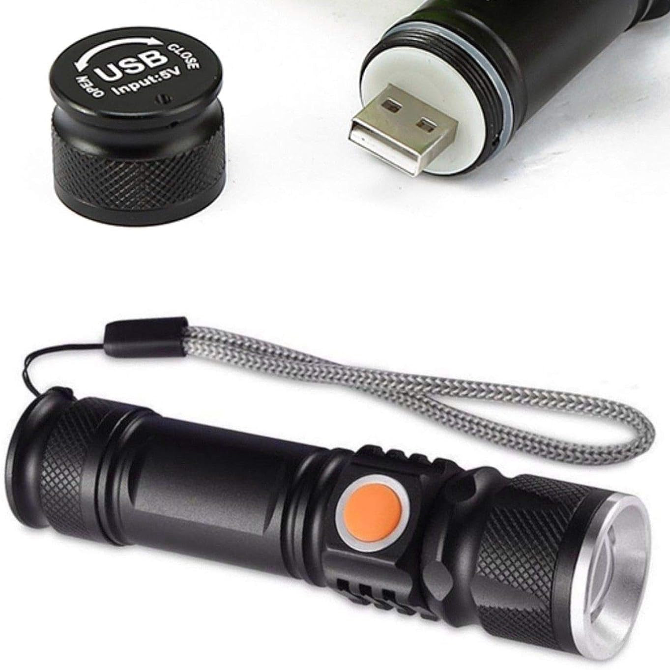 STEG TUNISIE Torche  Torche LED Compacte Rechargeable Zoom USB – SQES Tunisie