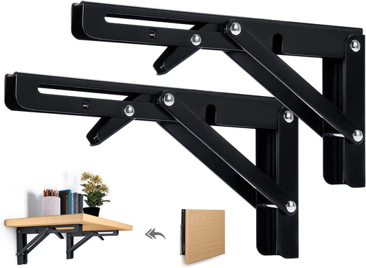 Support etagère Pliante Noir – Pack de 2 Consoles - 35 CM