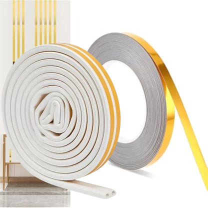 Pack ruban adhésif or 1cm*50m + 3 ruban d'étanchéité blanc 6m - SQES