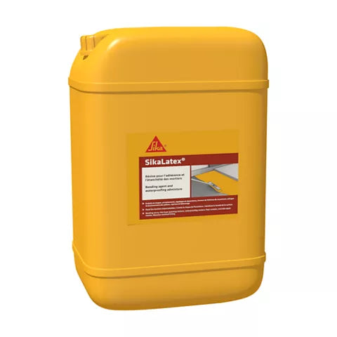 SikaLatex® 20L, résine accrochage haute performance pour mortiers et enduits. Adhérence, imperméabilisation, réparation béton, piscines. SQES Tunisie.