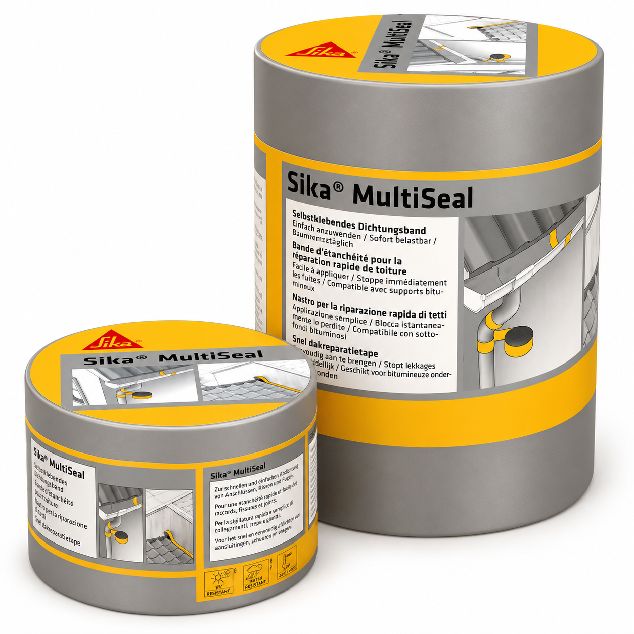 Sika® MultiSeal 30cm x 10m, bande étanchéité bitumineuse auto-adhésive film aluminium. Toitures, réparation infiltrations. Facile à appliquer. SQES Tunisie.