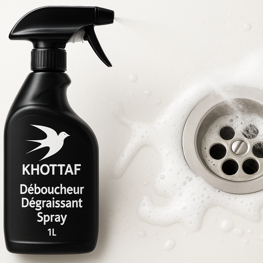 Spray 2 en 1 Déboucheur Dégraissant   - Khottaf 1L