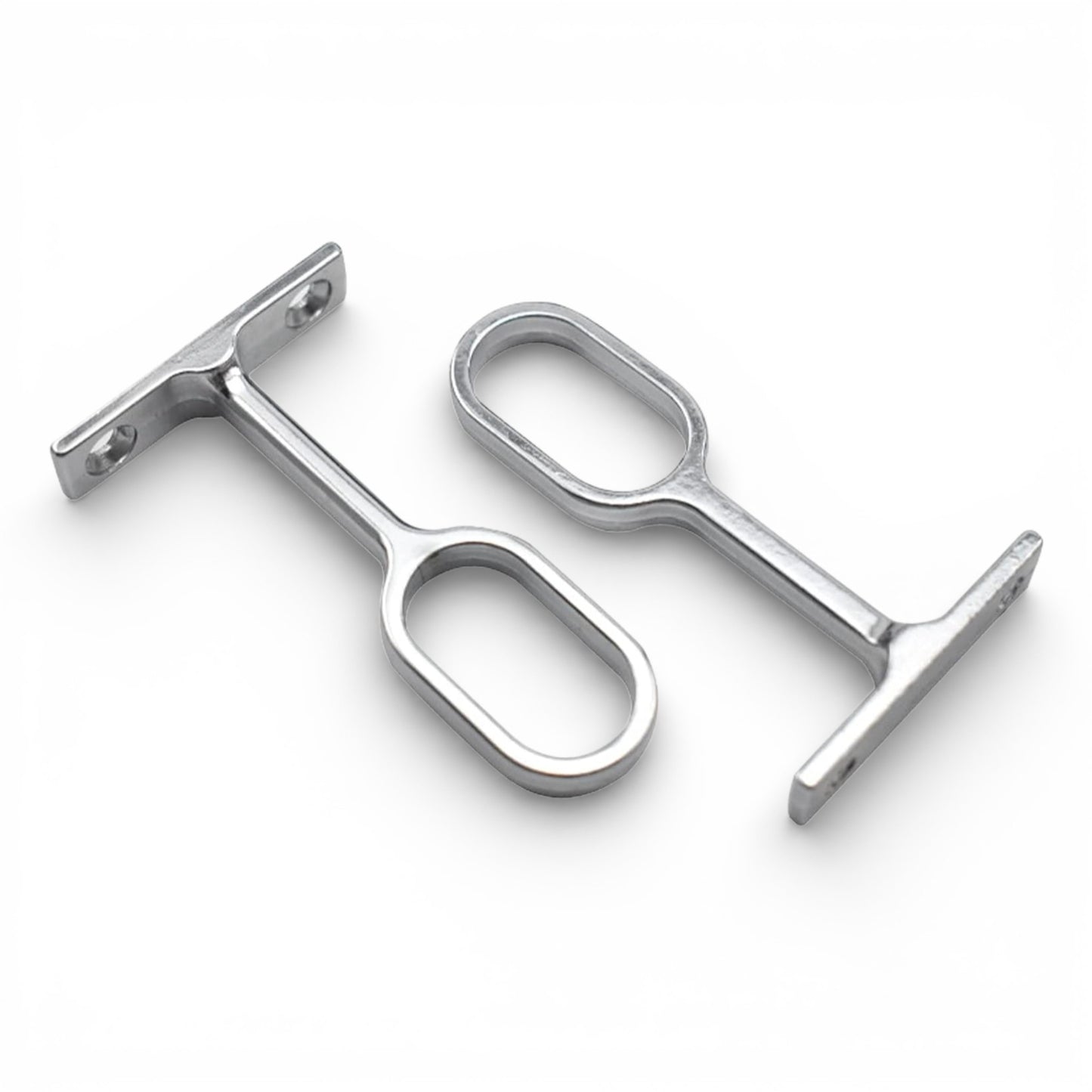 Support Tube Oval pour Dressing et Armoires (2 pièces)