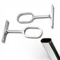 Support Tube Oval pour Dressing et Armoires (2 pièces)