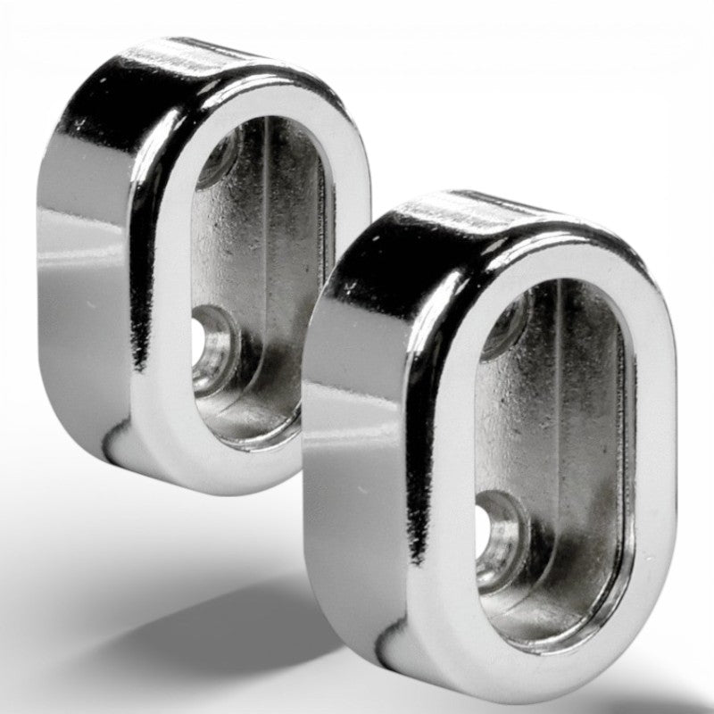 Support Tube Latéral avec Cover Nickel (2 pièces)