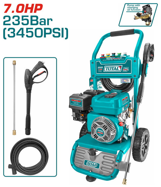 Total Laveur Haute Pression 7HP 235 Bar (3450 PSI) - Pompe Axiale Laiton