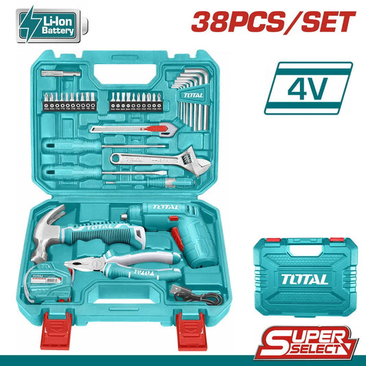 Visseuse sans fil - Valise bricolage - 38 Outils - SQES
