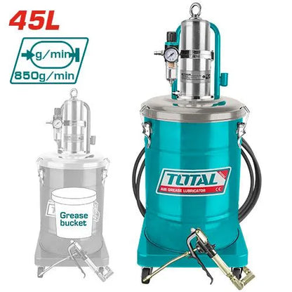 POMPE A GRAISSE PNEUMATIQUE - LUBRIFICATEUR - 45L - SQES