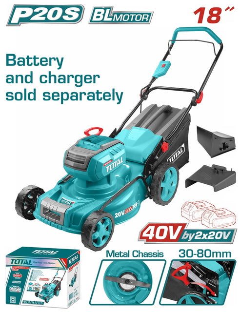 Tondeuse sans fil 40V – Moteur sans charbon - coupe 460 mm – 3 en 1