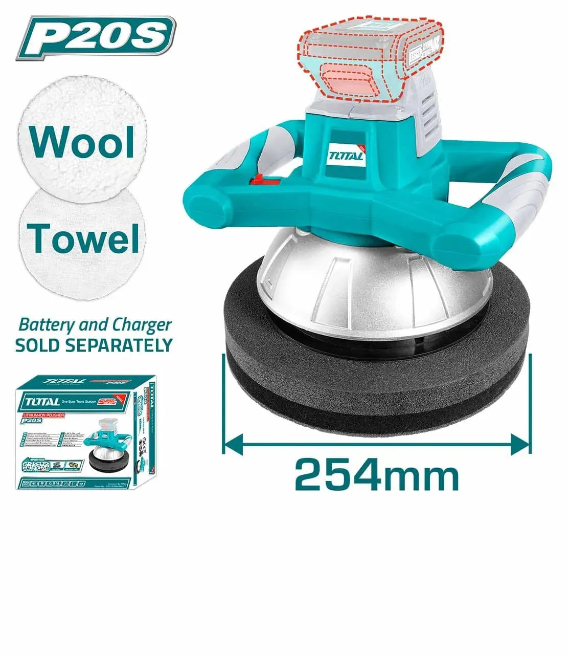 Ponceuse Vibrante sans fil - 110X100MM - 20V - SQES